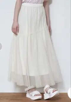 お値下げ！Lovetoxicラブトキシック　ラメチュールティアードスカート