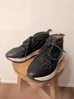 LANVIN レディース ブラック ハイカットスニーカー