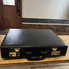 アンティークビジネスバッグ ブラック 合成皮革