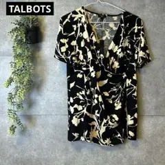 新品タグ付き TALBOTS ラップデザイン トップス カットソー 総柄