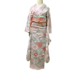 ユ着物　振袖　正絹　桜　梅　金彩　成人式