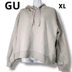 ジーユー GU スウェットプルパーカ(長袖) XLサイズ ベージュ