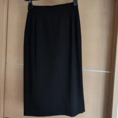 RANOVIAN ブラックタイトスカートS ひざ丈 後ろスリットあり