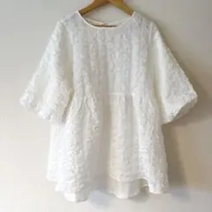【洗える】ワッフルライクフクレジャガードチュニック　anysis Mのサムネイル