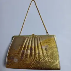 和装用バッグ ゴールド プリーツデザイン