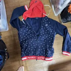 Q275 美品 S パーリーゲイツ 星柄 ニット コットン パーカー