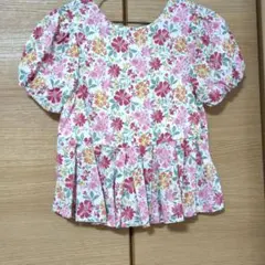 pettit main 花柄 半袖ブラウス 110cm