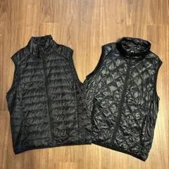 ユニクロUNIQLO ブラックウルトラライトダウンベストメンズLサイズ2枚