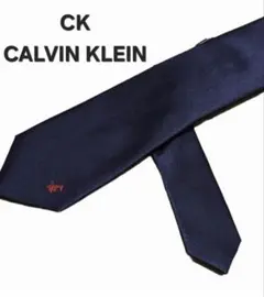 【希少/新品】カルバンクライン 日本製 シルクネクタイ 紺 折り鶴 ネイビー