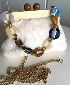 ★お値下げ新品/ファー素材バッグ