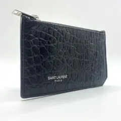 サンローラン クロコ型押し　財布　マネークリップ　フラグメントケース　セット サンローラン クロコ型押し 財布 マネークリップ フラグメント