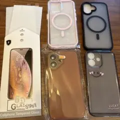 iPhone16用ケース4点セット　保護フィルム2点