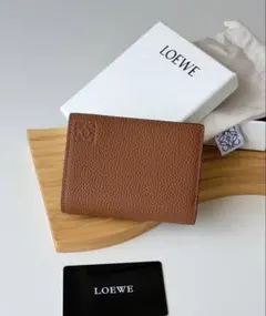 美品 ロエベ パズル エッジ コンパクト ジップウォレット レザー