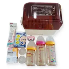 【コンビ】除菌じょーず 【ピジョン】乳首4個 哺乳瓶3本セット 新生児〜まとめ