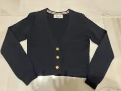 ROPÉ ネイビー ボタン付きカーディガン　Mサイズ【美品】
