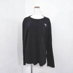 PUMA プーマ 長袖トラックシャツ（XL）ブラック ストレッチ