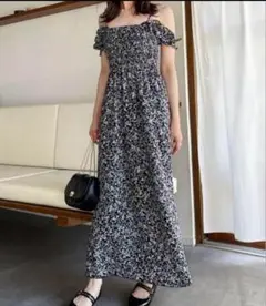 SNIDEL Sustainableバリエプリントシャーリングワンピース