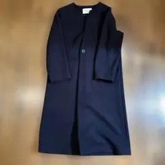 ユナイテッドアローズ　ノーカラーコート　ネイビー　M