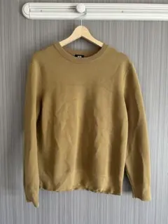 UNIQLO ユニクロ　ウォシャブルミラノリブクルーネックセーター　Ｍ　イエロー