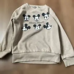 西松屋　ミッキーマウス　裏起毛トレーナー　120cm
