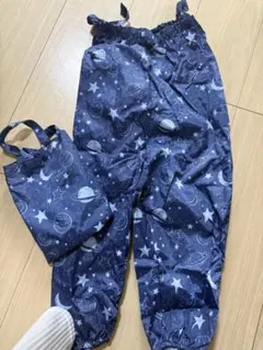 宇宙柄 プレイウェア 砂場着 収納袋付き