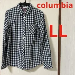 columbia チェック柄ブラウス　チュニック カジュアルシャツ　LL