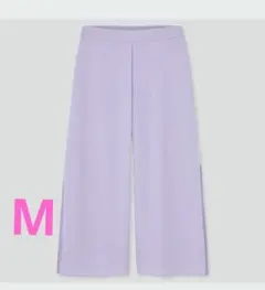 UNIQLO シフォンスリットスカートパンツ パープル M
