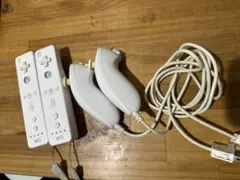 Wiiリモコン 2本 ヌンチャク 2個 セット ジャンク 任天堂 純正