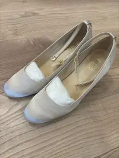 AIMER パンプス サテン ベージュ ストラップ