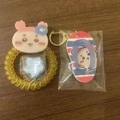 ちいかわ シーサーのおみやげやさん コイルヘアゴム、ビーチサンダルキーホルダー