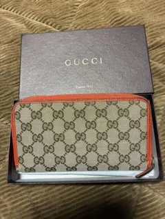 GUCCI GGスプリーム ラウンドファスナー長財布