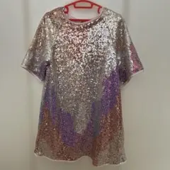 H&M キッズ スパンコール ワンピース 120cm