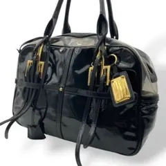 良品ドルチェアンドガッバーナ D&G エナメル トートバッグ レオパード Y2Kのサムネイル