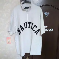 NAUTICA ハーフジップ スウェット 半袖 ライトグレーのサムネイル