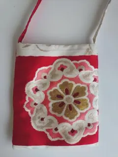 正絹　帯　リメイク　サコッシュ