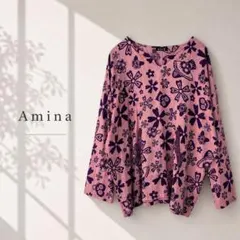 31美品　大きいサイズ　Amina アジアン　チュニック　ピンクのサムネイル