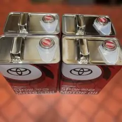 トヨタ SP0W-20 合成油 エンジンオイル 4L使用済み - メルカリ