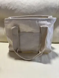 ホワイト トートバッグ 仕切り付き