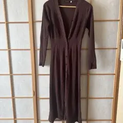 Coco Deal リブ編み長袖ロングワンピース サイズ2