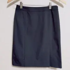 【新品未使用】クミキョクファム タイトスカート 膝丈 無地 黒のサムネイル