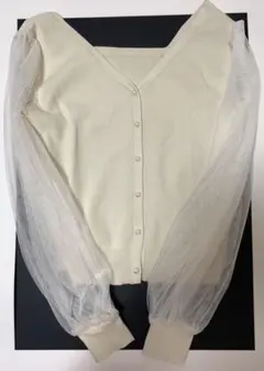 【美品】Miia ニット チュール　ホワイト　パール