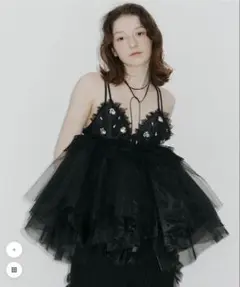 タグ付新品☆ラベルエチュード バレリーナキャミソール☆ブラック