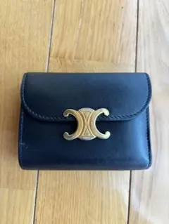 CELINE トリオンフ スモールウォレット ブラック