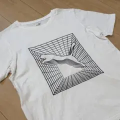 PUMA プーマ　グラフィックプリントTシャツ　y2k ホワイト　白　　M