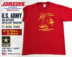 80s 90s JERZEES USA製 US ARMY ミリタリーT L