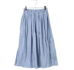 お値下げ CKJ オーロラサテン消しプリーツスカート 新品 ウエストゴム