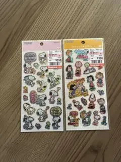 スヌーピー　ホログラムステッカー　シール　2枚セット