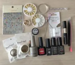 ミラーネイルセット ジェル パウダー ビジュージェル付 まとめ売り セルフネイル