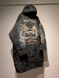 90s KANSAI YAMAMOTO 刺繍ベンチコート パラトルーパー Y2K