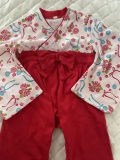 袴ロンパース　女の子 80センチ